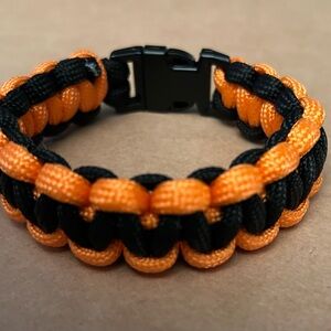 Orange and Black Paracord Bracelet